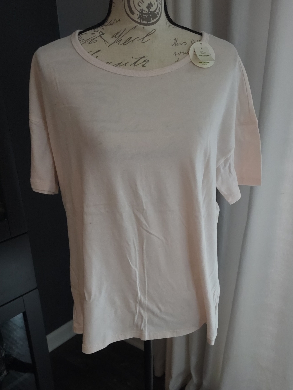 aerie Offline Pale Pink Short-Sleeve Crewneck Tee